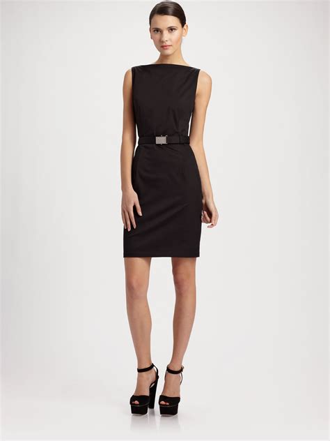 prada sleeveless little black dress|Black Re.